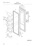 REFRIGERATOR DOOR Diagram and Parts List for LESR26EFE0  Frigidaire Refrigerator