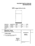 COVER Diagram and Parts List for FRT22INLHD5  Frigidaire Refrigerator