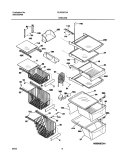 SHELVES Diagram and Parts List for PLRS267ZAB3  Frigidaire Refrigerator