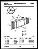 WINDOW MOUNTING PARTS Diagram and Parts List for A08LH5F1  Frigidaire Air Conditioner