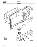 BACKGUARD Diagram and Parts List for MGF345CESA  Frigidaire Range