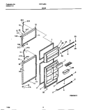 DOOR Diagram and Parts List for FRT18JRCW3  Frigidaire Refrigerator