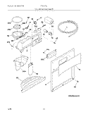 ICE & WATER DISPENSER Diagram and Parts List for FRS6HF6JW0  Frigidaire Refrigerator