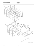 DOOR Diagram and Parts List for CFEF357EC2  Frigidaire Range