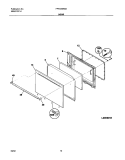 DOOR Diagram and Parts List for FPF303BWA  Frigidaire Range