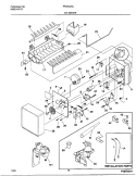 ICE MAKER Diagram and Parts List for FRS20ZGJB2  Frigidaire Refrigerator