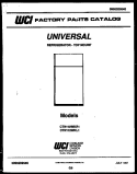 COVER Diagram and Parts List for CTN110DKL1  Frigidaire Refrigerator