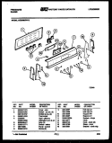 BACKGUARD Diagram and Parts List for RES36BFL2  Frigidaire Range