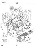BODY Diagram and Parts List for FEF450WFDB  Frigidaire Range
