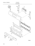 BACKGUARD Diagram and Parts List for CFGF366DCG  Frigidaire Range