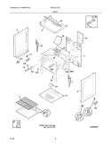 BODY Diagram and Parts List for WGF317ESC  Westinghouse Range