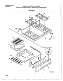 TOP / DRAWER Diagram and Parts List for MGF324BGDF  Frigidaire Range