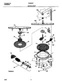 MOTOR & PUMP Diagram and Parts List for FDB989GFW0  Frigidaire Dishwasher