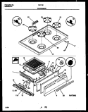 COOKTOP AND BROILER DRAWER PARTS Diagram and Parts List for 30-1149-23-12  Tappan Range