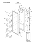 REFRIGERATOR DOOR Diagram and Parts List for FRS6HR5JSB3  Frigidaire Refrigerator