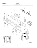 CONTROL PANEL Diagram and Parts List for FLXG42MRES3  Frigidaire Washer Dryer Combo