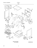 BODY Diagram and Parts List for LFEF3011LWD  Frigidaire Range