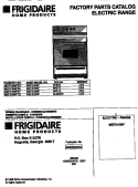 COVER Diagram and Parts List for MEF316WFTD  Frigidaire Range