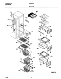 SHELVES Diagram and Parts List for FRS22ZGHD1  Frigidaire Refrigerator