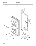 DOOR Diagram and Parts List for GFU14F3AW2  Gibson Freezer