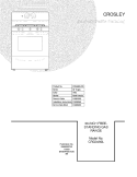 COVER Diagram and Parts List for CRG3490LWC  Crosley Range