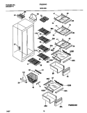 SHELVES Diagram and Parts List for FRS22PRCW3  Frigidaire Refrigerator