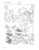 BODY Diagram and Parts List for FPIF3093LFB  Frigidaire Range