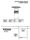 COVER Diagram and Parts List for MLSG62RFW1  Frigidaire Washer Dryer Combo