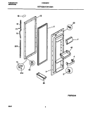 REFRIGERATOR DOOR Diagram and Parts List for FRS20WRFW0  Frigidaire Refrigerator