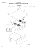 TOP / DRAWER Diagram and Parts List for MEF326WFSC  Frigidaire Range