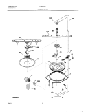 MOTOR & PUMP Diagram and Parts List for FDB635RFR6  Frigidaire Dishwasher