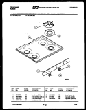 COOKTOP PARTS Diagram and Parts List for GC32BCW4  Frigidaire Range