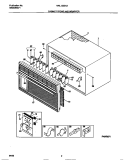 CABINET FRONT AND WRAPPER Diagram and Parts List for WAL123S1A5  Frigidaire Air Conditioner