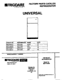 COVER Diagram and Parts List for MRT21GNCD1  Frigidaire Refrigerator