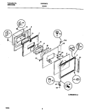 DOOR Diagram and Parts List for FEB786CEBH  Frigidaire Wall Oven
