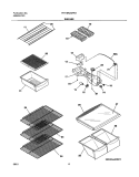 SHELVES Diagram and Parts List for FRT18KD3AW2  Frigidaire Refrigerator