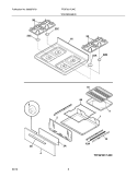 TOP/DRAWER Diagram and Parts List for FFGF3017LWC  Frigidaire Range