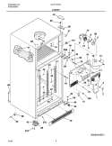 CABINET Diagram and Parts List for GLRT184TCB5  Frigidaire Refrigerator