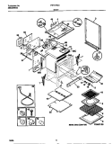 BODY Diagram and Parts List for FGF374CCSD  Frigidaire Range