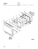 DOOR Diagram and Parts List for GLEF378CQB  Frigidaire Range