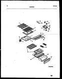 SHELVES AND SUPPORTS Diagram and Parts List for ATN152HK0  Frigidaire Refrigerator