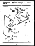 BURNER, MANIFOLD AND GAS CONTROL Diagram and Parts List for GF830NW3  Frigidaire Range