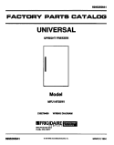 COVER Diagram and Parts List for MFU14F3BW2  Frigidaire Freezer