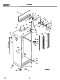 CABINET W / FAN ASSEMBLY Diagram and Parts List for WRT18QRBW2  Frigidaire Refrigerator