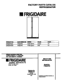 COVER Diagram and Parts List for FRS22PRCW3  Frigidaire Refrigerator