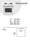 COVER Diagram and Parts List for FFED3015LBA  Frigidaire Range