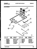 COOKTOP AND BROILER PARTS Diagram and Parts List for REG435MRW1  Frigidaire Range