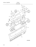 BACKGUARD Diagram and Parts List for CFES355ES6  Frigidaire Range