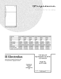 COVER Diagram and Parts List for GLRT212IDW4  Frigidaire Refrigerator