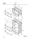 DOOR Diagram and Parts List for FRT17A2AQ0  Frigidaire Refrigerator